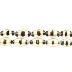 7x12mm Oval Ringed - Black