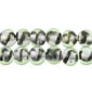 6mm Round Blackswirl - Chartreuse