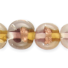 10x6mm Disc 2-Tone Goldstripe - Purple/Topaz