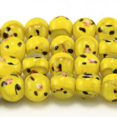 8mm Round Flower Inside - Yellow