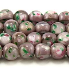 8mm Round Flower Inside - Mauve