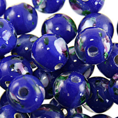 8mm Round Flower Inside - Royal