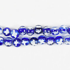 8mm Round Cross Inside - Blue