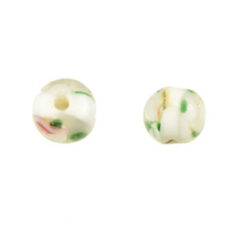 8mm Round Foil Inside - White