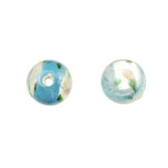 8mm Round Foil Inside - Light Sapphire