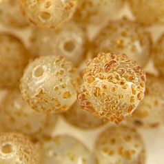 8mm Round Clear Sugarcoat,  LIGHT BROWN