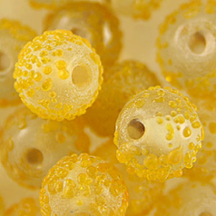 8mm Round Clear Sugarcoat, YELLOW