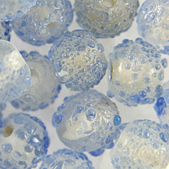 8mm Round Clear Sugarcoat,  LIGHT BLUE