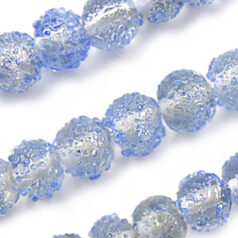 8mm Round Clear Sugarcoat, LIGHT BLUE