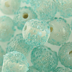 8mm Round Clear Sugarcoat, AQUA