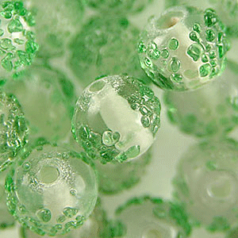 8mm Round Clear Sugarcoat,  GREEN