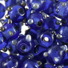 6mm Round Sputnik, Cobalt Blue
