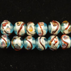 6mm Round Silverfoil Coat - Light Aqua