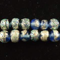 8mm Round Silverfoil Sugarcoat - Navy