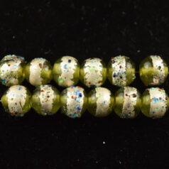 8mm Round Silverfoil Sugarcoat - Peridot