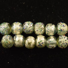 8mm Round Silverfoil Sugarcoat - Light Aqua