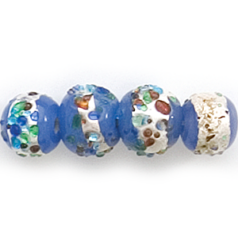 7mm Round Silverfoil Sugarcoat - Blue