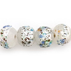 7mm Round Silverfoil Sugarcoat - White