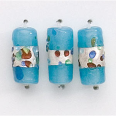 5x10mm Tube Silverfoil Sugarcoat - Turquoise