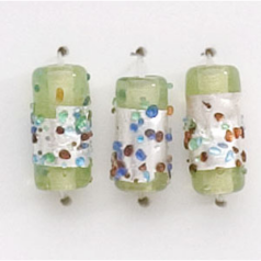 5x10mm Tube Silverfoil Sugarcoat - Green