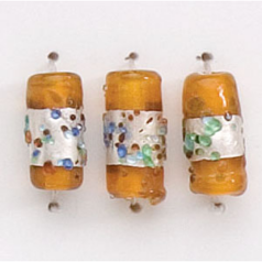 5x10mm Tube Silverfoil Sugarcoat - Orange