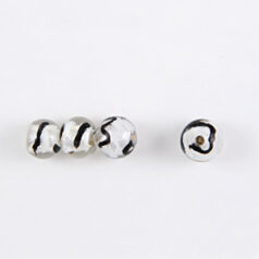 10mm Round Silverfoil Colourswirl - Crystal