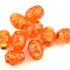 12x9mm Oval Fancy Silverfoil - Orange