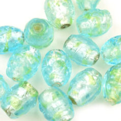 12x9mm Oval Fancy Silverfoil - Aqua