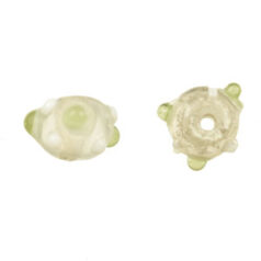 6mm Tri-Bead Peridot w/Dots - Green