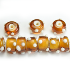 6x9mm Wheel w/White Dots - Topaz