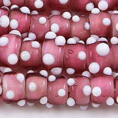 6x9mm Wheel w/White Dots,  ROSE