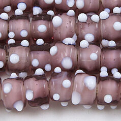 6x9mm Wheel w/White Dots,  LIGHT AMETHYST