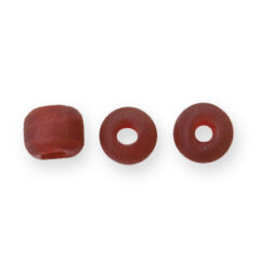 Beads, Glass Beads,  7mm Crow, Transparent Matte DARK RED