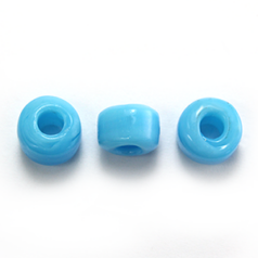 Beads, Glass Beads, 7mm Crow - Opaque Turquoise