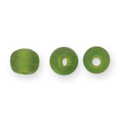 Beads, Glass Beads,  7mm Crow, Transparent Matte KIWI GREEN