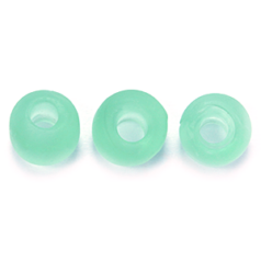 Beads, Glass Beads,  7mm Crow, Transparent Matte SPEARMINT