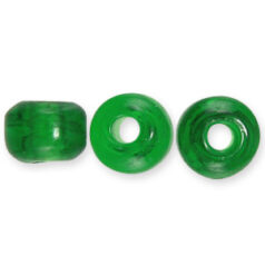 Beads, Glass Beads,  7mm Crow Transparent, GREEN