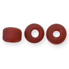 Glass Crow Bead - 9mm -Transparent Matte, DARK RED