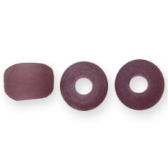 Glass Crow Bead - 9mm -Transparent Matte,   PURPLE