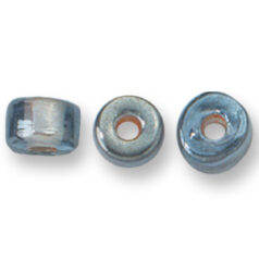 Glass Crow Bead - 9mm -Transparent Lustre, PALE BLUE