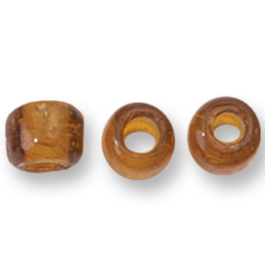 Glass Crow Bead - 9mm - Transparent Amber