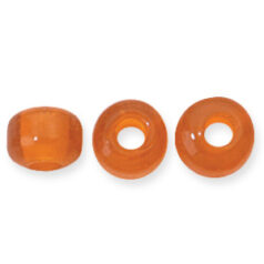 Glass Crow Bead - 9mm - Transparent APRICOT