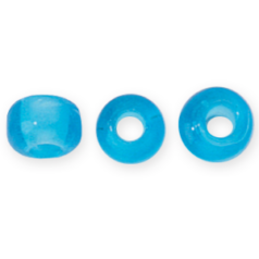 Glass Crow Bead - 9mm - Transparent Aqua Blue