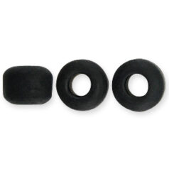 Glass Crow Bead - 9mm - Opaque Frost BLACK
