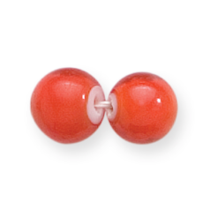 8mm Round Whiteheart - Red