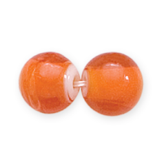 8mm Round Whiteheart - Orange
