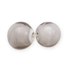 8mm Round Whiteheart - Grey
