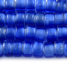 Glass Crow Bead - 9mm - White Heart - Transparent SKY BLUE