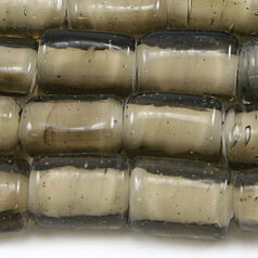 14x8mm Flat Tube Whiteheart - Grey