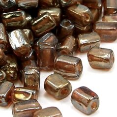 Beads, Glass Beads,  6mm Rectangular Lustre,  PURPLE